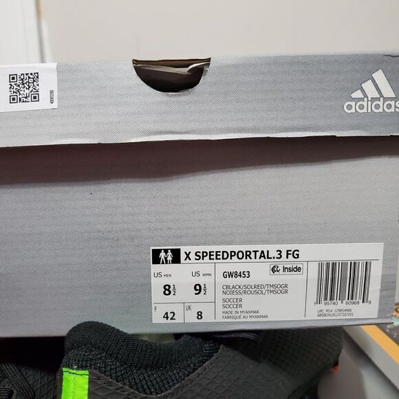 Adidas X Speedportal.3 FG Men's Sz 8.5 'Black Solar Red' GW8453 Soccer Cleats - Picture 7 of 13